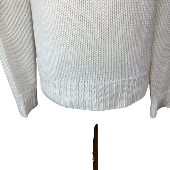 Ralph Lauren Purple Label 100% Cashmere Chunky Turtleneck Sweater Ivory M - Picture 6 of 9
